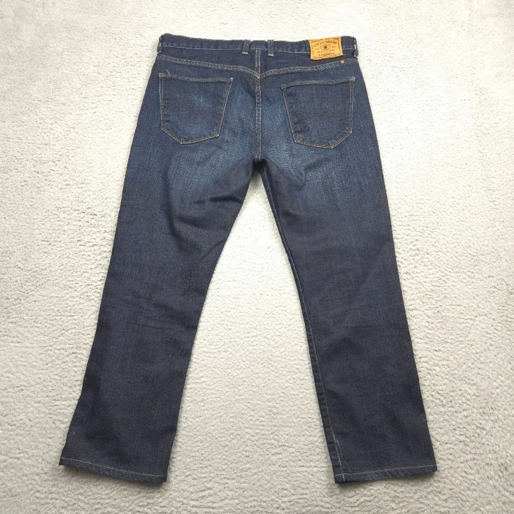 Lucky Brand Dean Jeans Mens 36x27 Dark Wash Straight Stretch Denim 34x32 - Picture 2 of 15